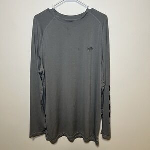 Aftco Shirt Mens 2XL Gray Aftech Performance Fishing Wicking Stretch Outdoor‎